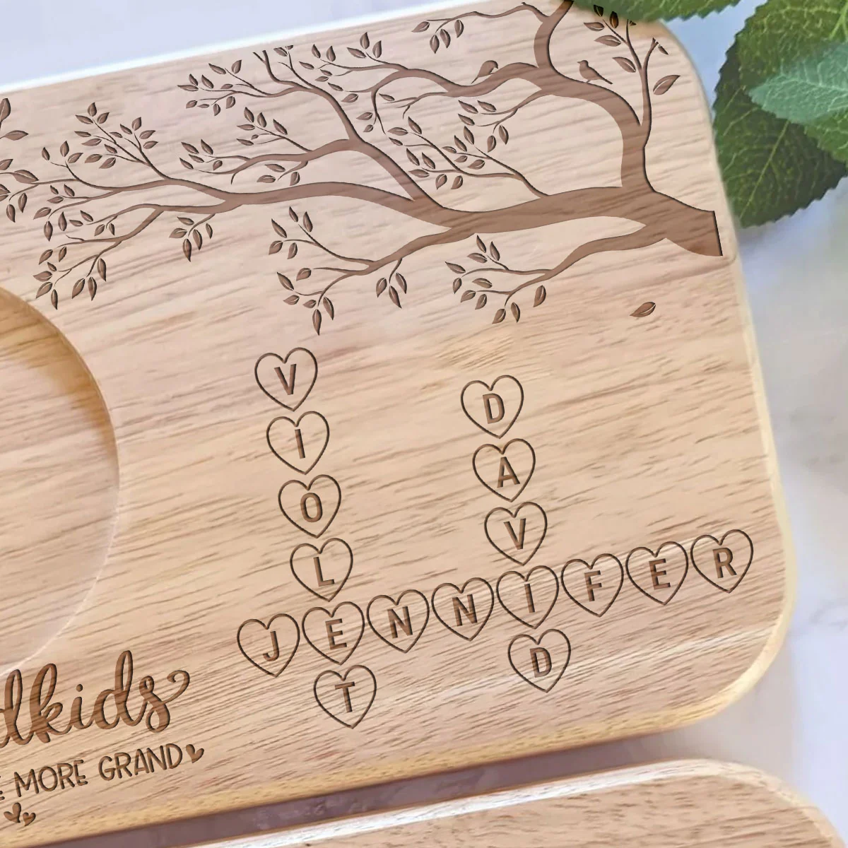Grandkids Make Life GrandYou - Personalized Custom Wooden Treat Board - Image 4