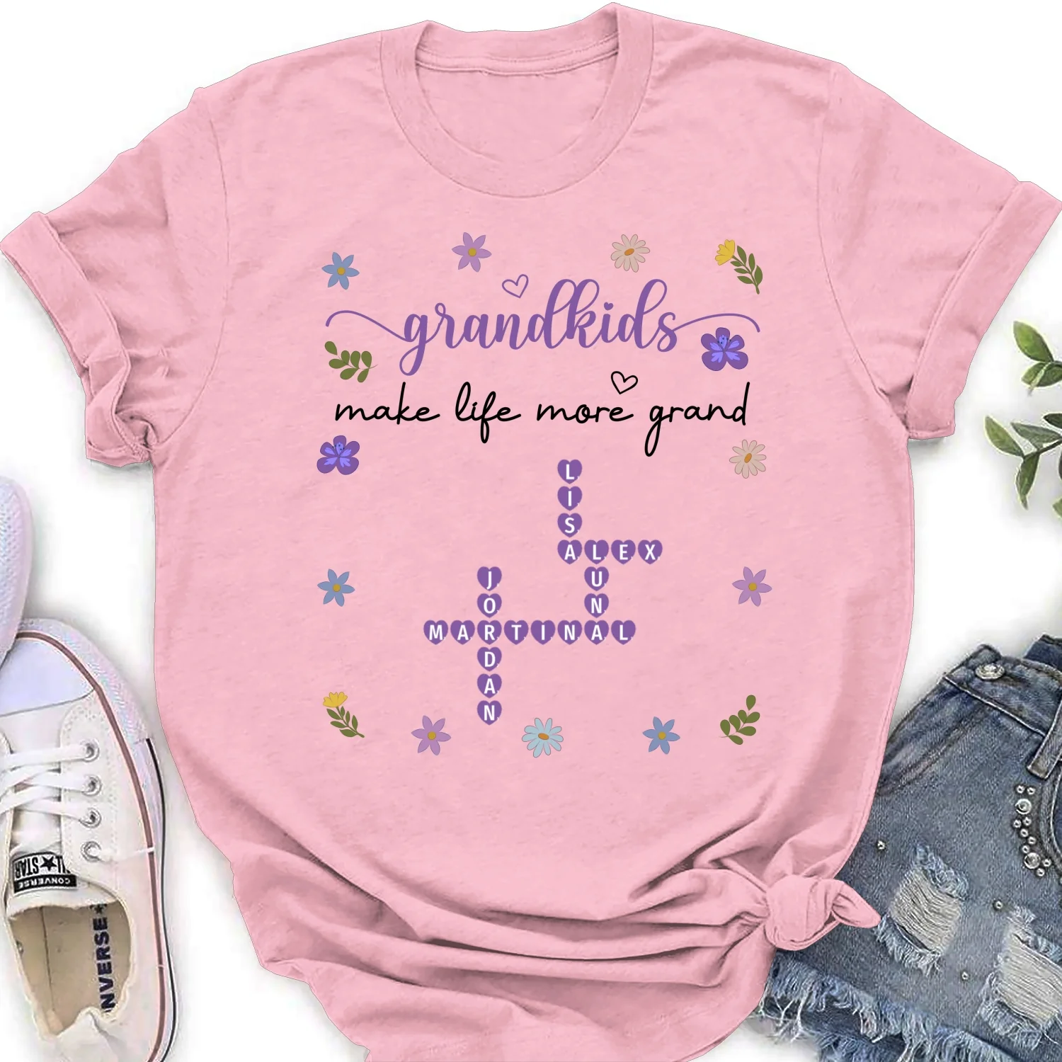 Grandkids Make Life More Grand Crossword - Personalized Custom Shirt - Image 15