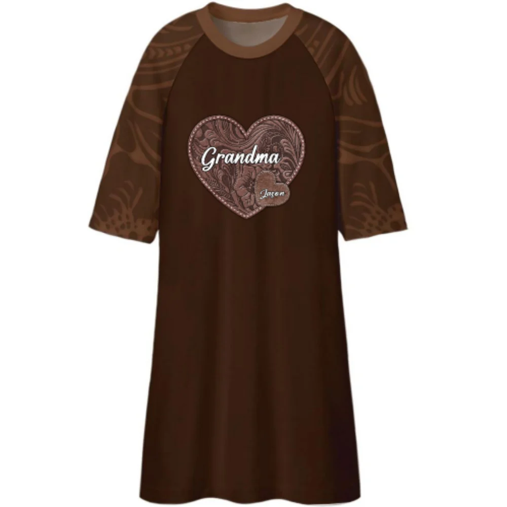 Grandkids Make Life More Grand - Personalized Custom 3/4 Sleeve Dress - Image 7