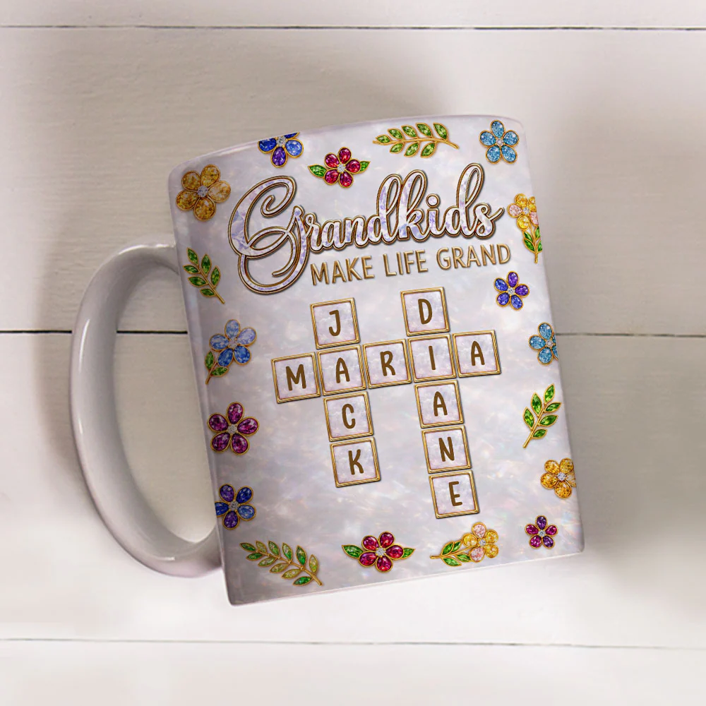 Grandkids Make Life More Grand - Personalized Custom 3D Inflated Effect Mug - Image 2