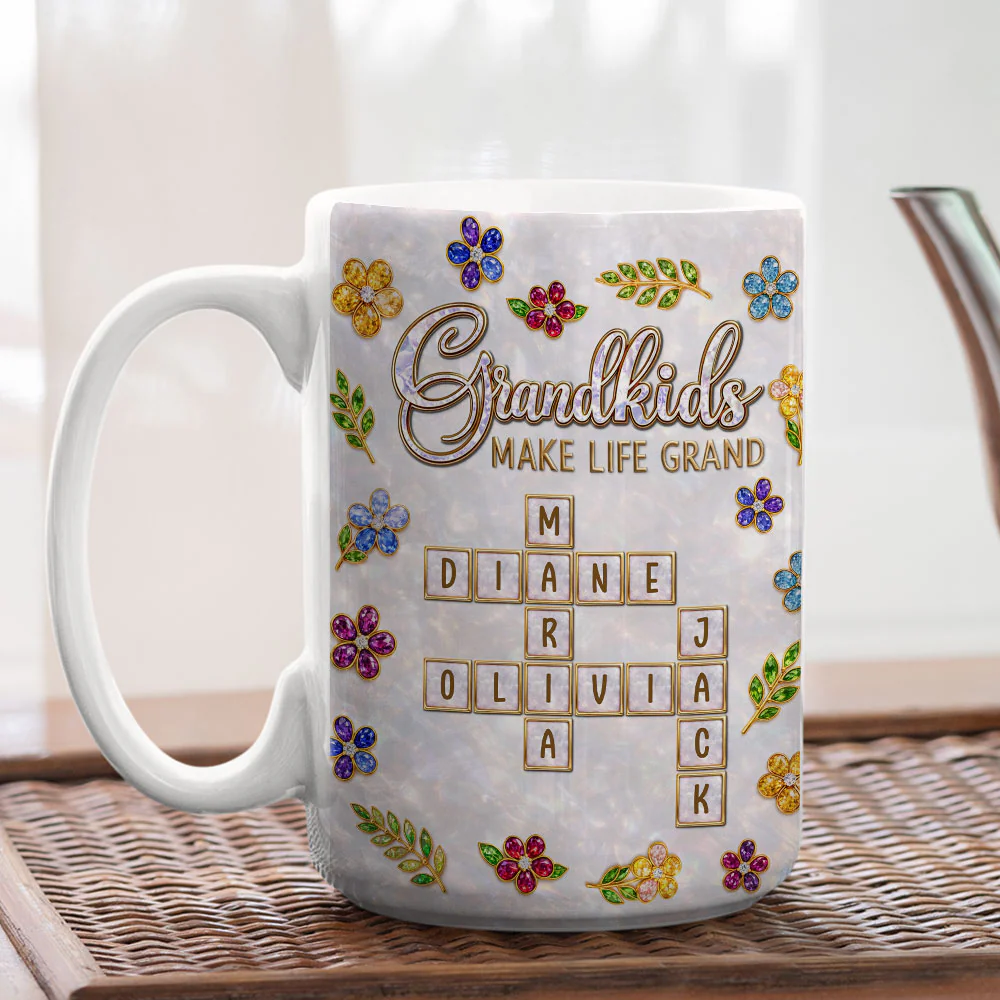 Grandkids Make Life More Grand - Personalized Custom 3D Inflated Effect Mug - Image 4