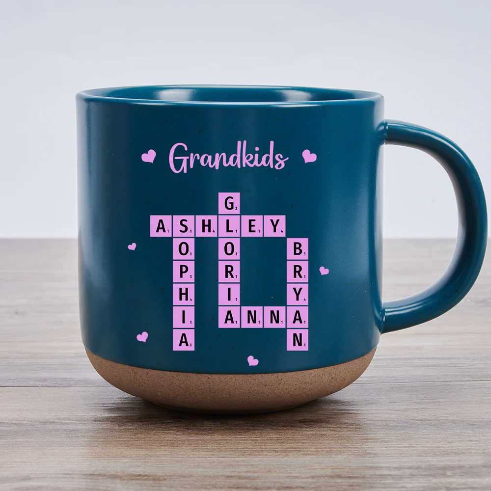 Grandkids Make Life More Grand - Personalized Custom Pottery Mug - Image 2