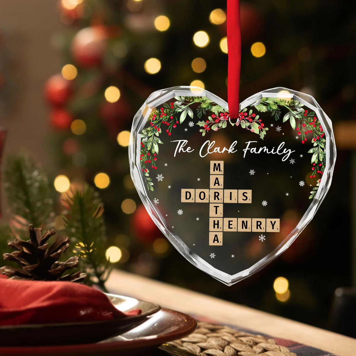 Your Love Melts My Heart  - Personalized Custom Glass Ornament - Image 3