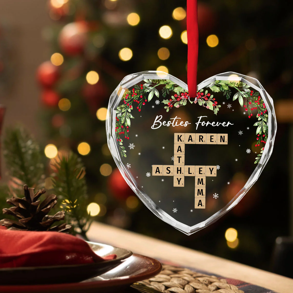 Your Love Melts My Heart  - Personalized Custom Glass Ornament - Image 5