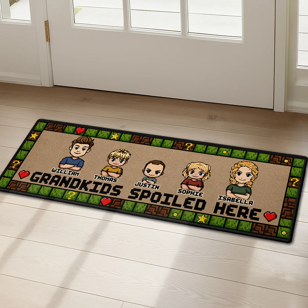 Grandkids Spoiled Here - Personalized Custom Runner Rug