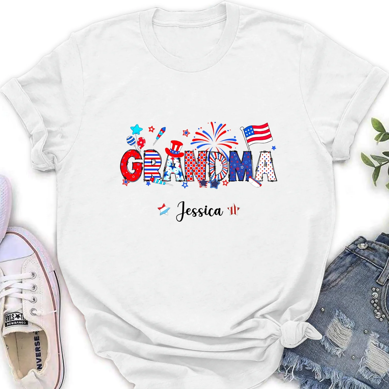 Grandma 4th Of July - Personalized Custom Shirt - Image 19