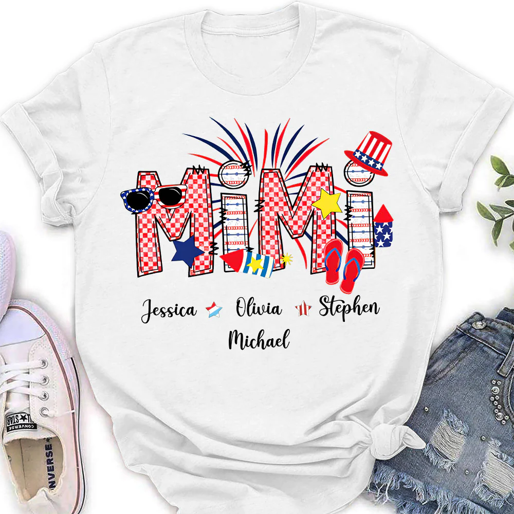 Grandma 4th Of July - Personalized Custom Shirt - Image 4