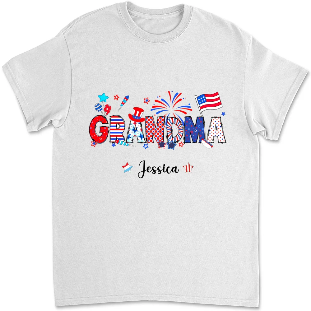 Grandma 4th Of July - Personalized Custom Shirt - Image 9