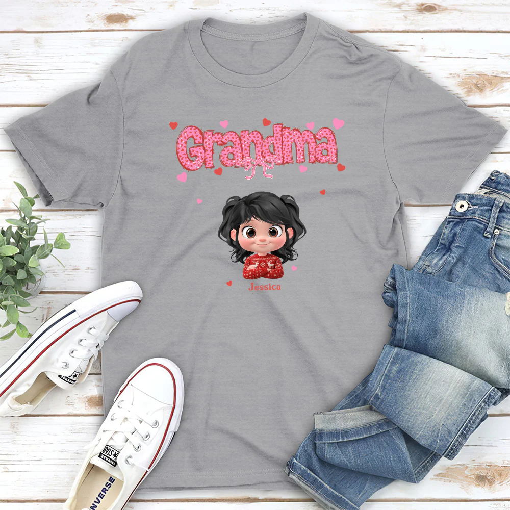 Grandma And Grandbabies Holiday - Personalized Custom Shirt - Image 6