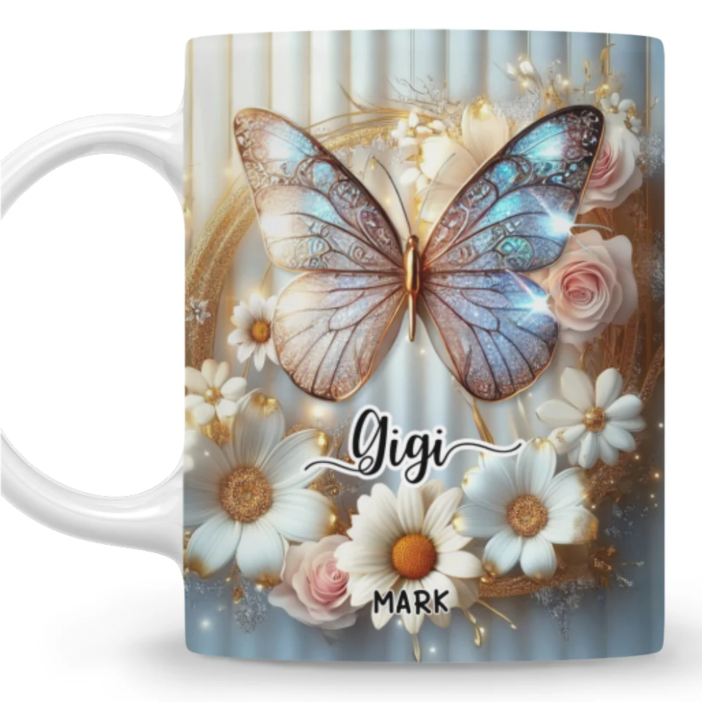 Grandma And Grandkids Beautiful - Personalized Custom 3D Effect Coffee Mug - Image 4