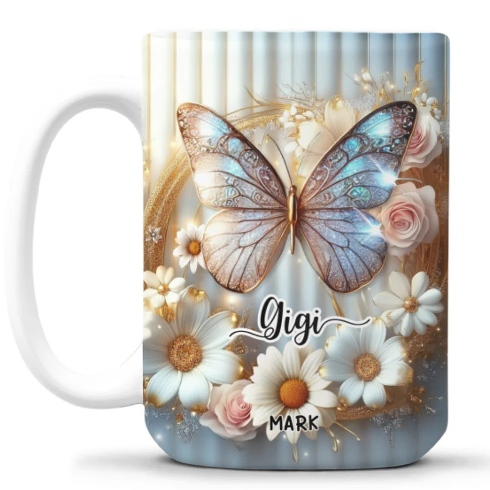 Grandma And Grandkids Beautiful - Personalized Custom 3D Effect Coffee Mug - Image 7
