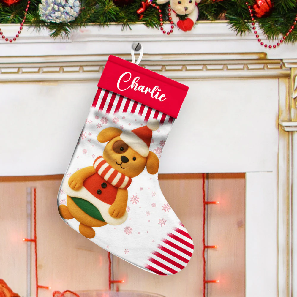 Grandma And Grandkids - Personalized Custom Christmas Stocking - Image 5