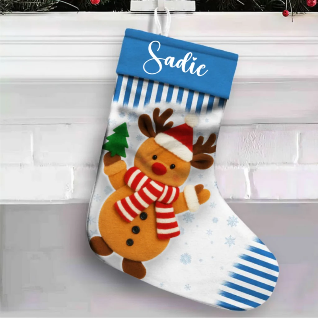 Grandma And Grandkids - Personalized Custom Christmas Stocking - Image 7