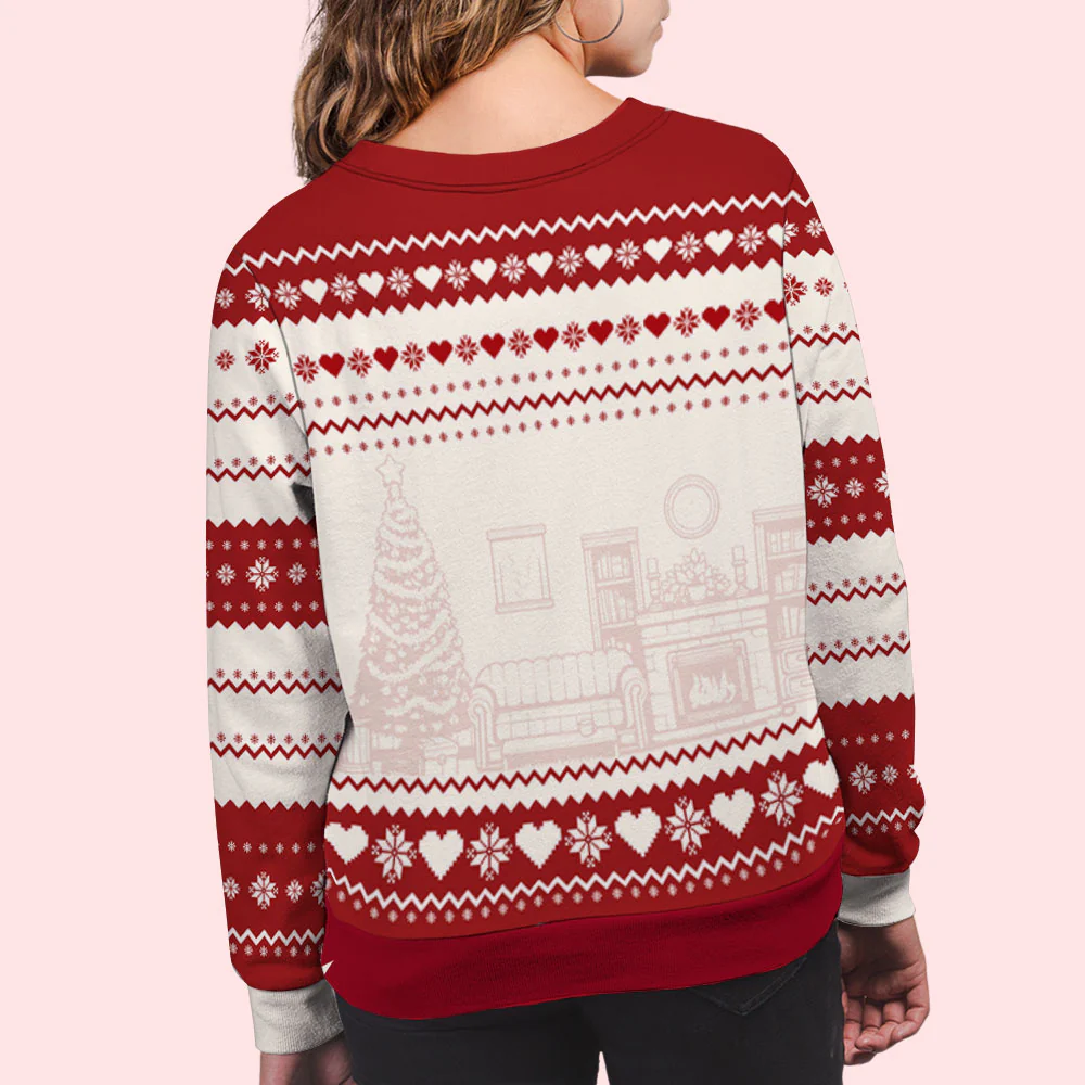 Grandma And Grandkids Snowman Christmas - Personalized Custom All-Over-Print Sweatshirt - Image 5