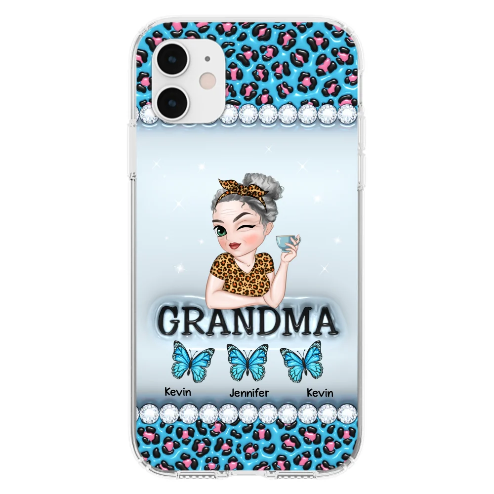 Grandma And Kids - Personalized Custom 3D Inflated Effect Phone Case - Image 10