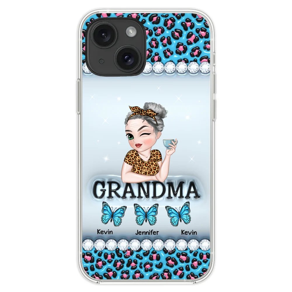 Grandma And Kids - Personalized Custom 3D Inflated Effect Phone Case - Image 20
