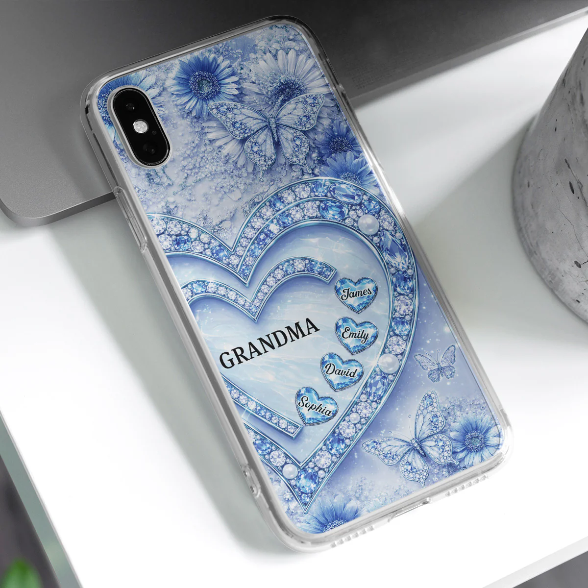 Grandma And Lovely Grandkids - Personalized Custom 3D Effect Phone Case - Image 4