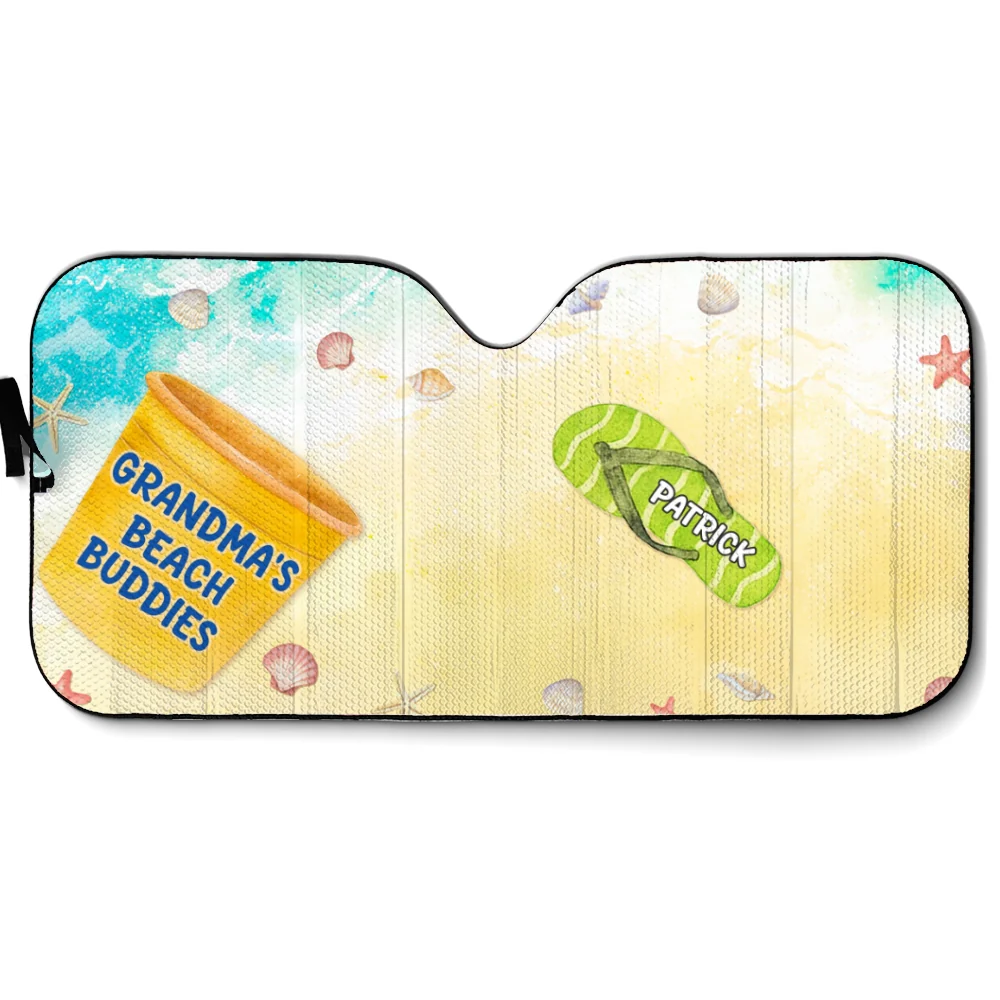 Grandma Beach Buddy - Personalized Custom Car Sunshade - Image 6