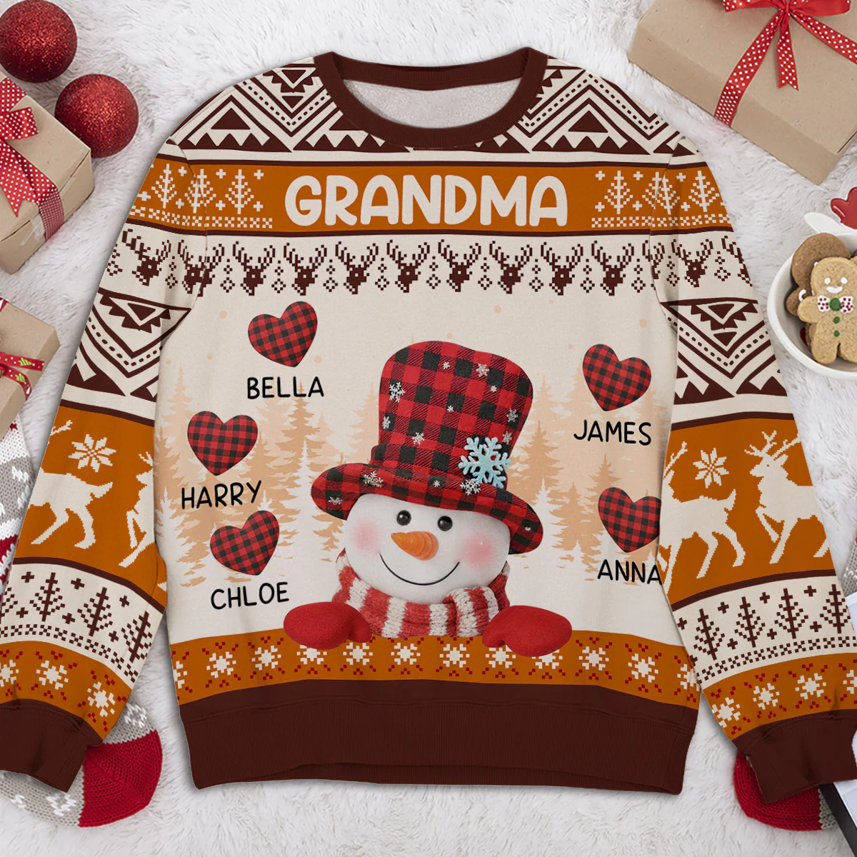 Grandma Belongs - Personalized Custom All-Over-Print Sweatshirt - Image 2