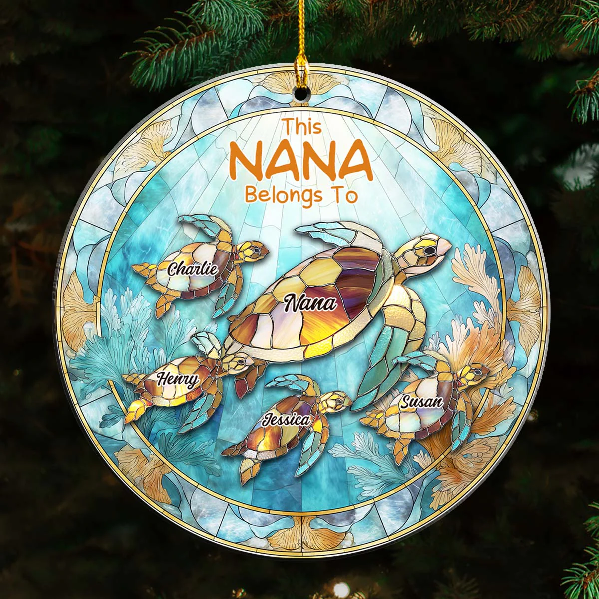Grandma Belongs To - Personalized Custom Acrylic Ornament