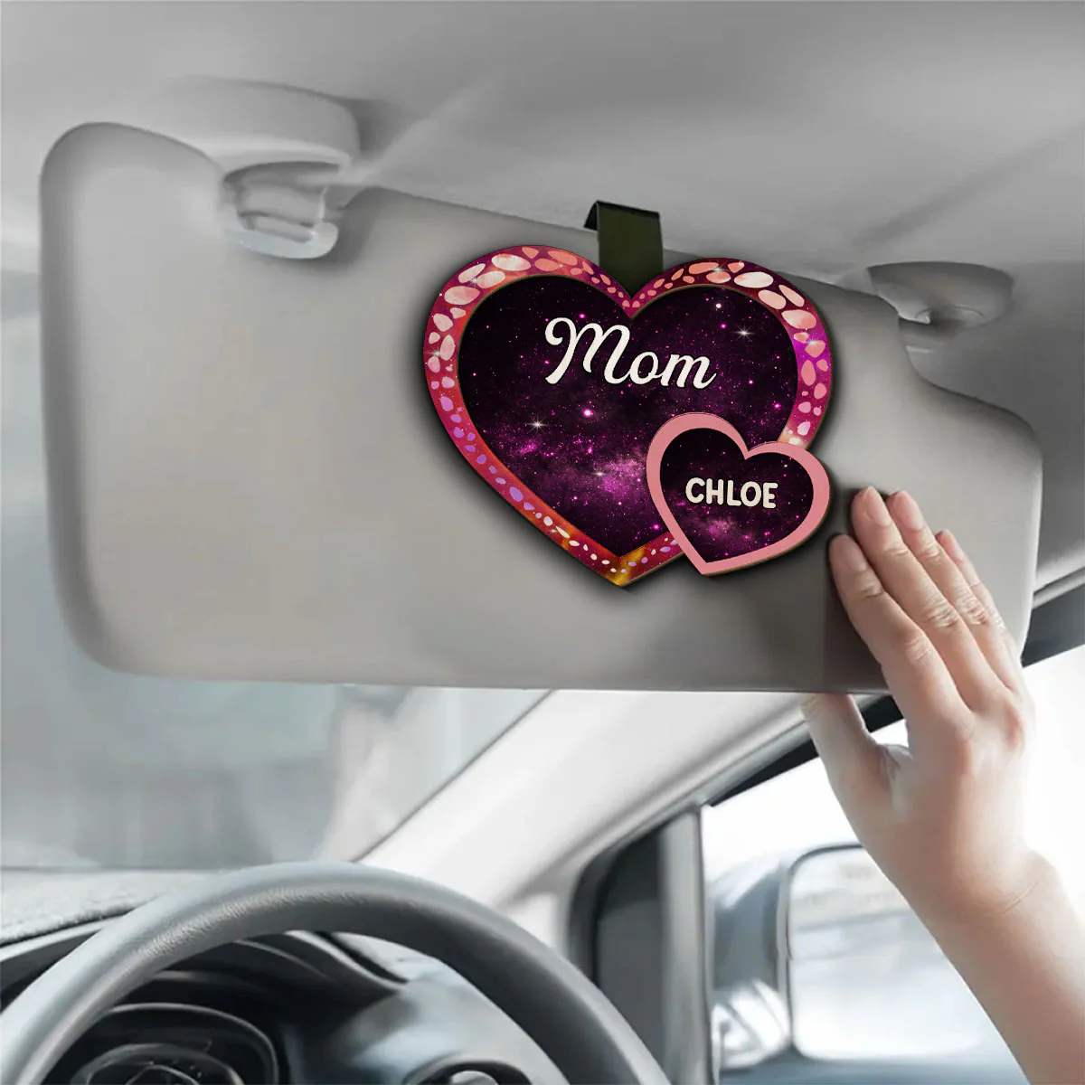 Grandma Belongs To - Personalized Custom Car Visor Clip - Image 3