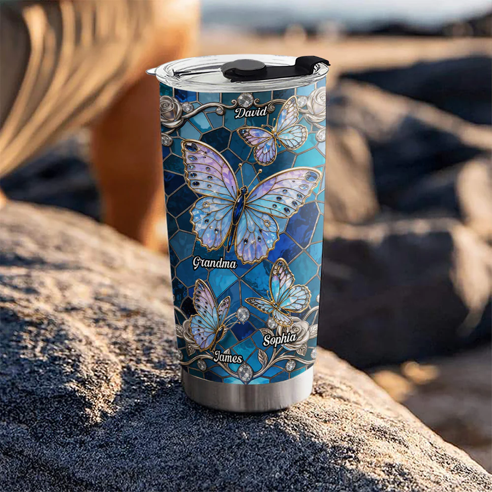 Grandma Blink - Personalized Custom 3D Inflated Effect Tumbler - Image 6