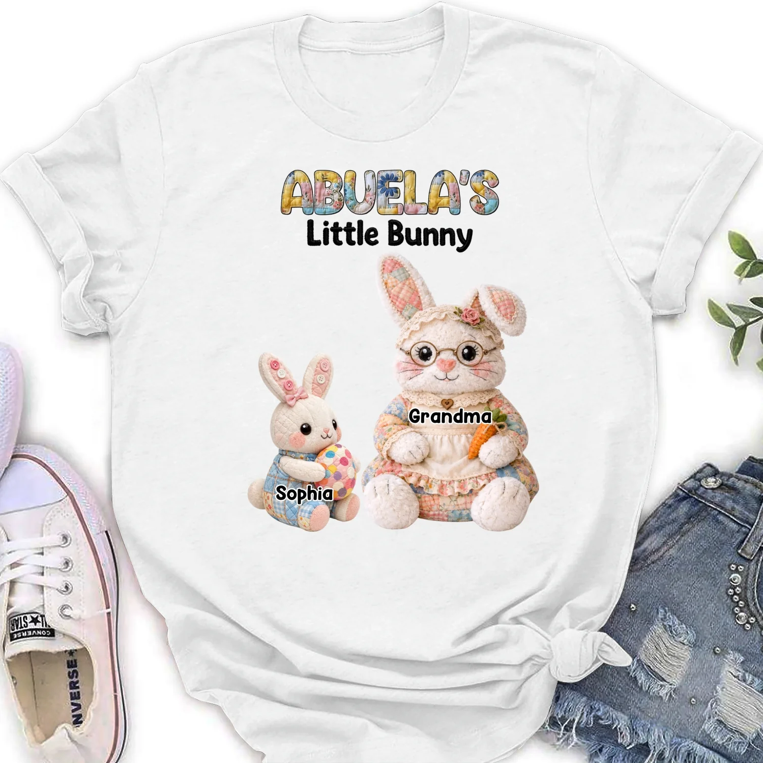 Grandma Bunny Garden - Personalized Custom Shirt - Image 16