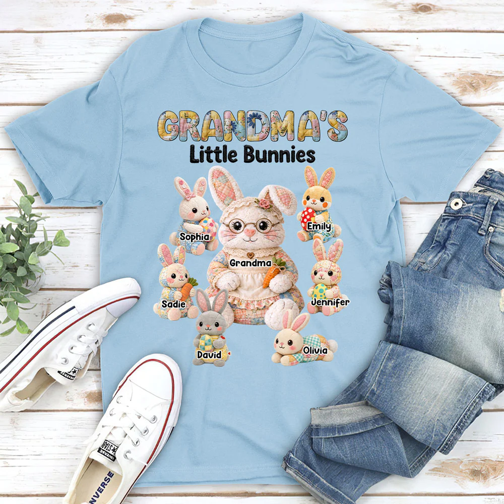 Grandma Bunny Garden - Personalized Custom Shirt - Image 2