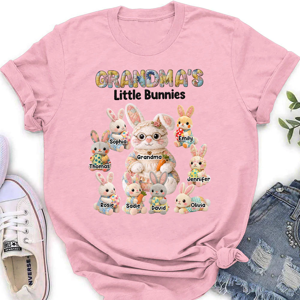Grandma Bunny Garden - Personalized Custom Shirt - Image 3