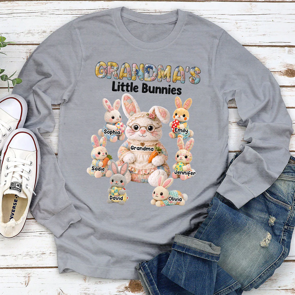 Grandma Bunny Garden - Personalized Custom Shirt - Image 4
