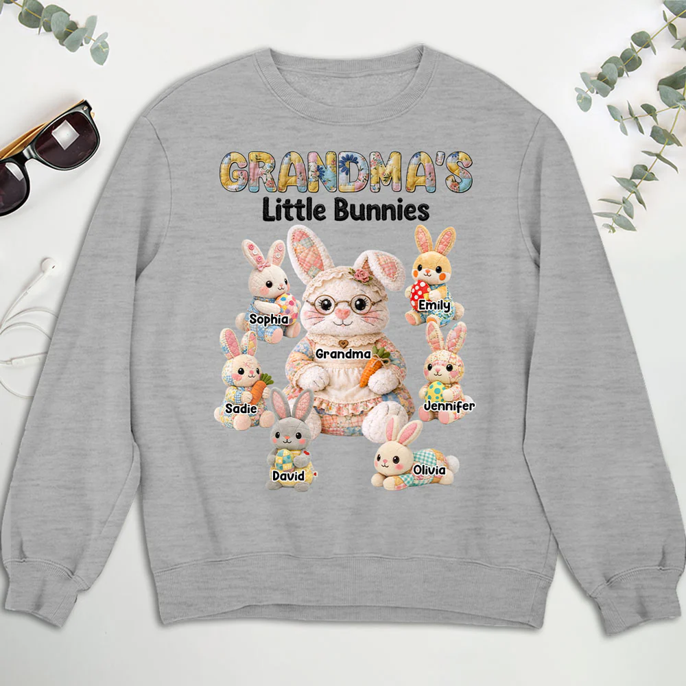 Grandma Bunny Garden - Personalized Custom Shirt - Image 5