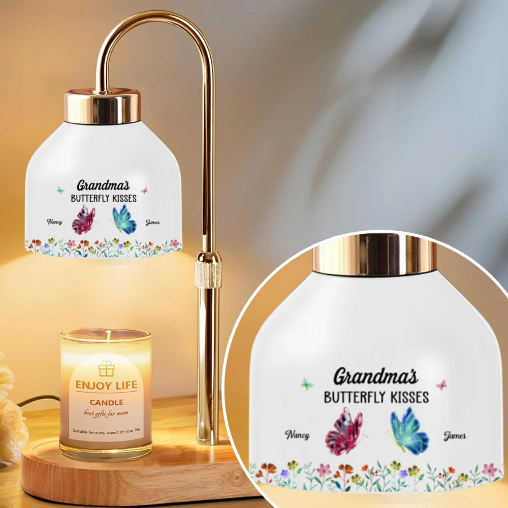 Grandma Butterflies - Personalized Custom Candle Warmer Lamp - Image 6