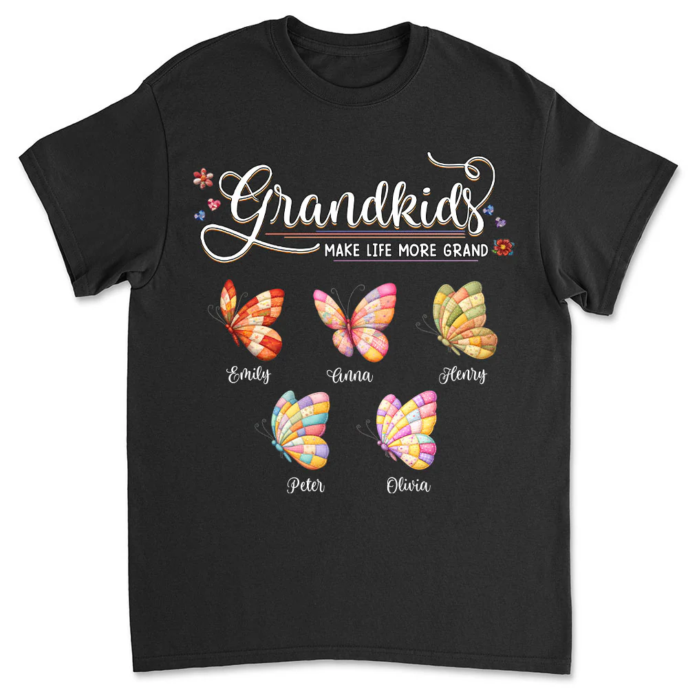 Grandma Butterflies - Personalized Custom Shirt