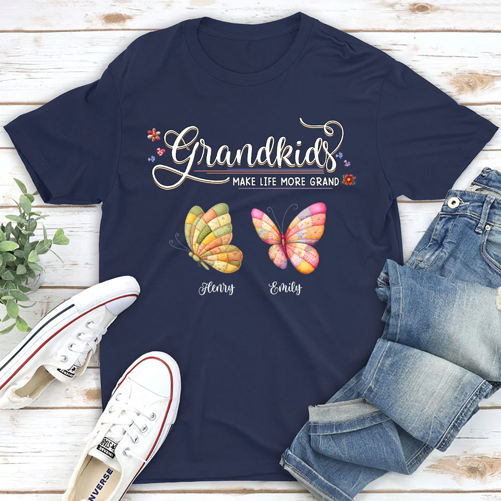 Grandma Butterflies - Personalized Custom Shirt - Image 3