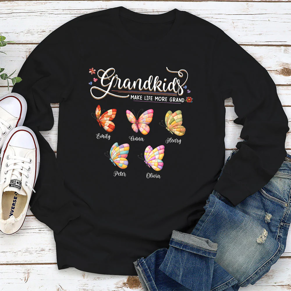 Grandma Butterflies - Personalized Custom Shirt - Image 6