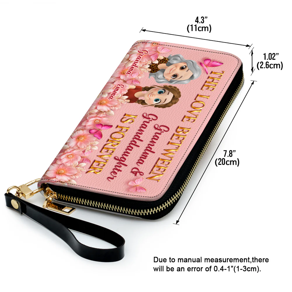 Grandma Butterfly And Flower - Personalized Custom 3D Effect Leather Wallet - Image 5
