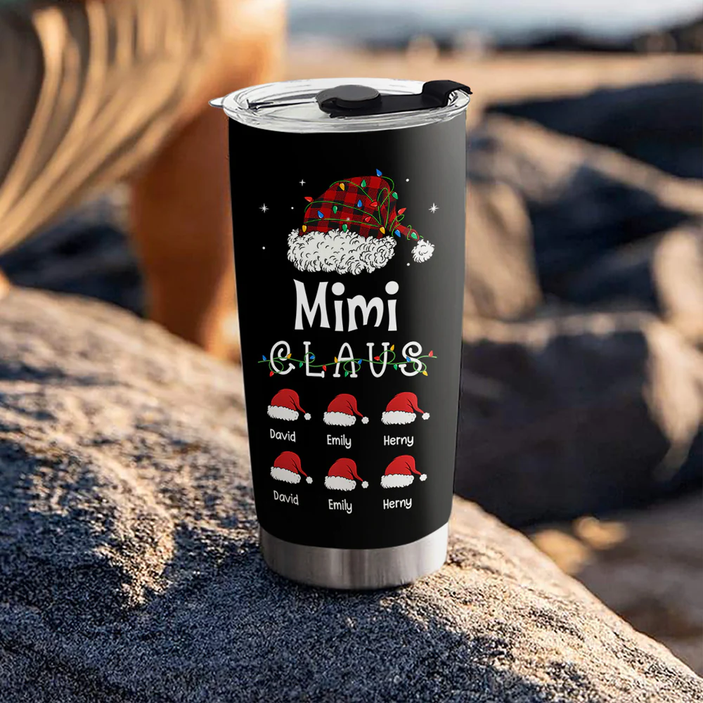 Grandma Claus - Personalized Custom Tumbler - Image 4