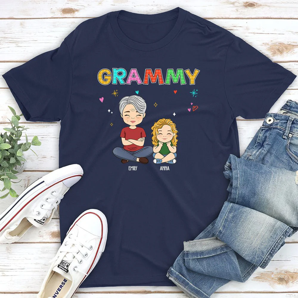 Grandma Colorful  - Personalized Custom Unisex T-shirt - Image 2