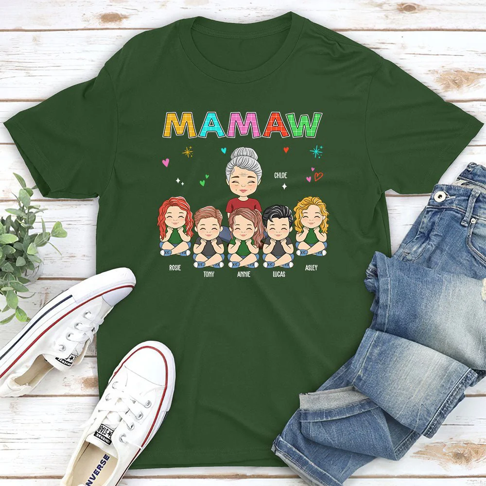 Grandma Colorful  - Personalized Custom Unisex T-shirt - Image 5