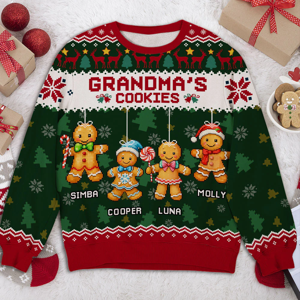 Grandma Cookies - Personalized Custom All-Over-Print Sweatshirt - Image 3
