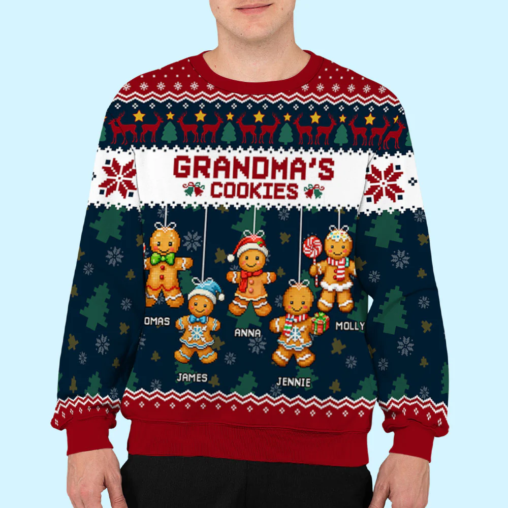 Grandma Cookies - Personalized Custom All-Over-Print Sweatshirt - Image 6