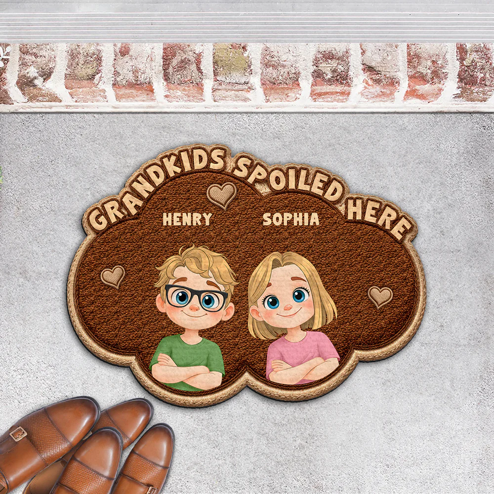 Grandma Craft Crew - Personalized Custom Doormat - Image 2