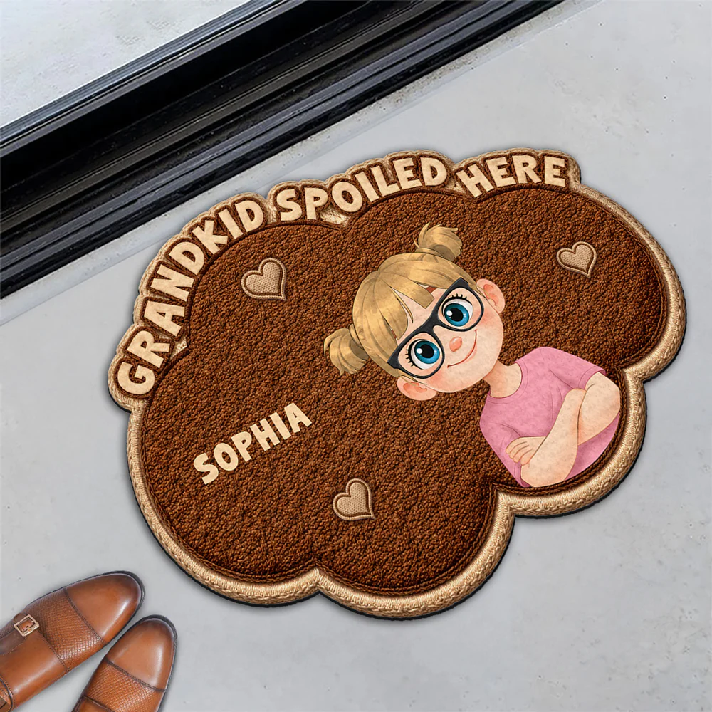 Grandma Craft Crew - Personalized Custom Doormat - Image 5