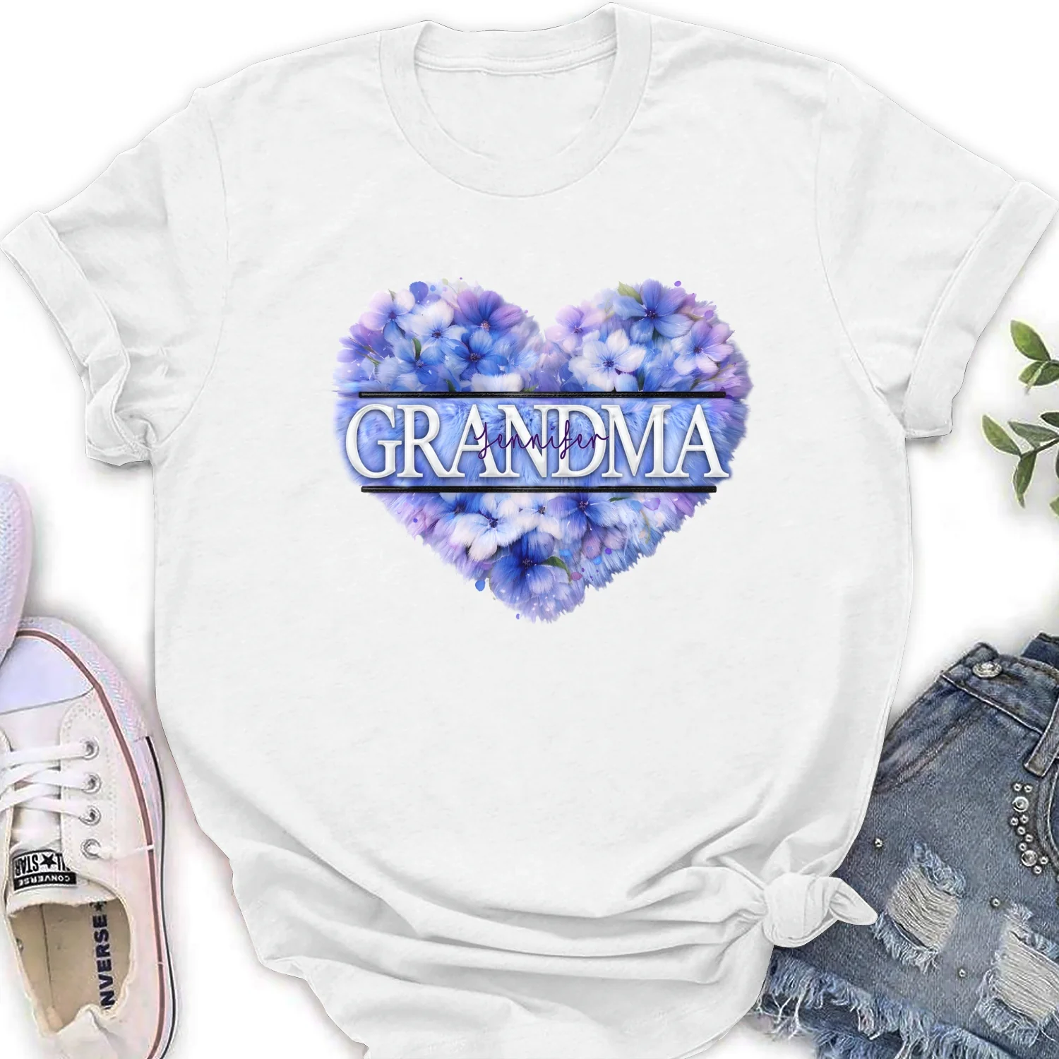Grandma Custom Birth Month Flower - Personalized Custom Shirt - Image 15