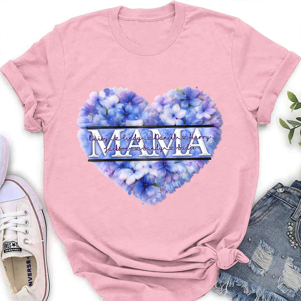 Grandma Custom Birth Month Flower - Personalized Custom Shirt - Image 3