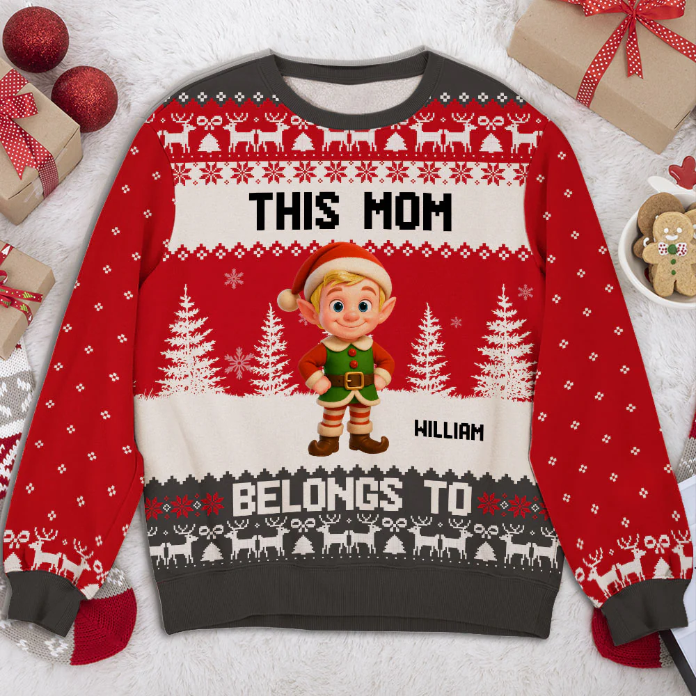 Grandma Elves - Personalized Custom All-Over-Print Sweatshirt - Image 4