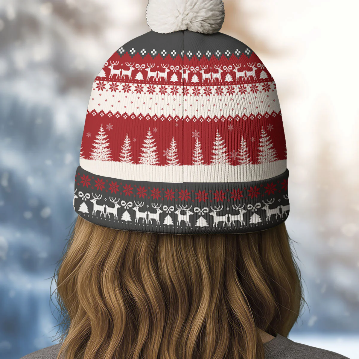Grandma Elves - Personalized Custom Bobble Beanie Hat - Image 3