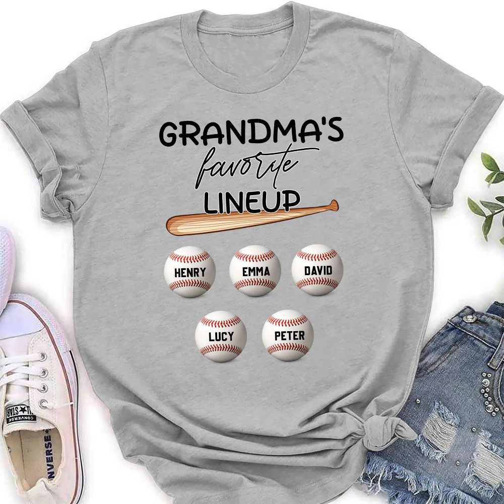  Grandma Favorite Lineup - Personalized Custom Shirt - Image 7