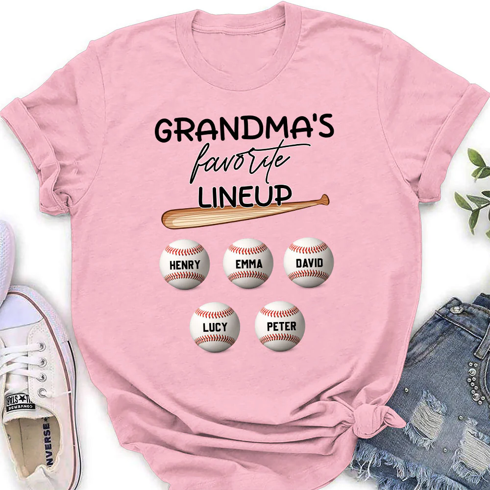  Grandma Favorite Lineup - Personalized Custom Shirt - Image 8