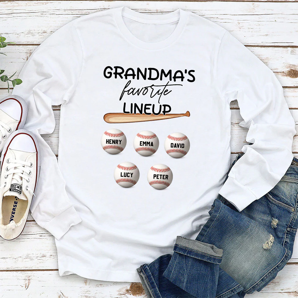  Grandma Favorite Lineup - Personalized Custom Shirt - Image 9